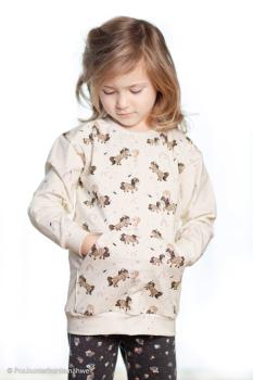 Preview: Baumwolljersey Ponys auf Vanille by Swafing by Sabine Marschall